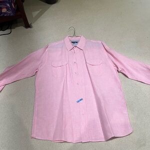 Saks Fifth Avenue Pink Casual Button Down Shirt